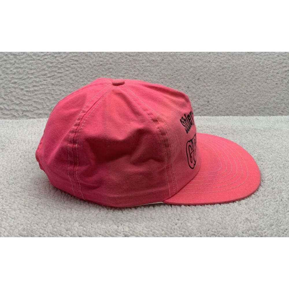 VTG Snapback Blockhead Hat Mens Sibley-Ocheyedan IA Generals Pink Union Made USA - Picture 5 of 9